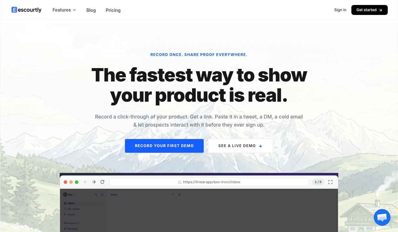 Escourtly website screenshot
